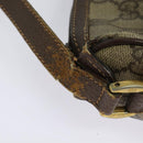 GUCCI GG Supreme Web Sherry Line Bag PVC Beige Gold Red 89 02 032 Auth 139948-8