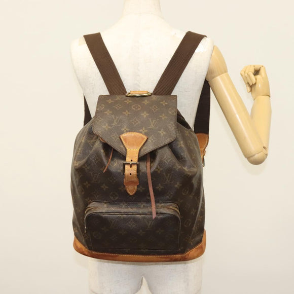 LOUIS VUITTON Monogram Montsouris GM Backpack M51135 LV Auth 139951