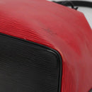 LOUIS VUITTON Epi Petit Noe Shoulder Bag Bicolor Black Red M44017 LV Auth 139959-9