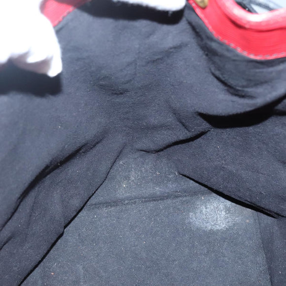 LOUIS VUITTON Epi Petit Noe Shoulder Bag Bicolor Black Red M44017 LV Auth 139959