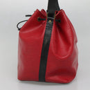 LOUIS VUITTON Epi Petit Noe Shoulder Bag Bicolor Black Red M44017 LV Auth 139959-4