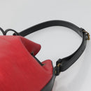 LOUIS VUITTON Epi Petit Noe Shoulder Bag Bicolor Black Red M44017 LV Auth 139959-8