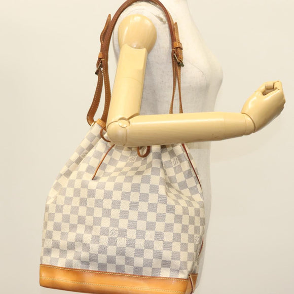 LOUIS VUITTON Damier Azur Noe Shoulder Bag N42222 LV Auth 139961