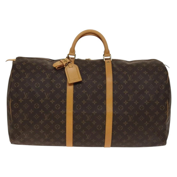 LOUIS VUITTON Monogram Keepall 60 Boston Bag M41422 LV Auth 139966V