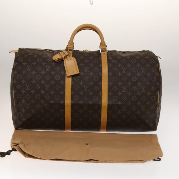LOUIS VUITTON Monogram Keepall 60 Boston Bag M41422 LV Auth 139966V