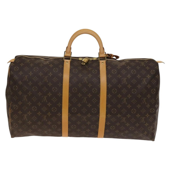 LOUIS VUITTON Monogram Keepall 60 Boston Bag M41422 LV Auth 139966V