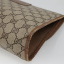GUCCI GG Supreme Web Sherry Line Clutch Bag PVC Beige Gold 89 01 031 Auth 139970-10