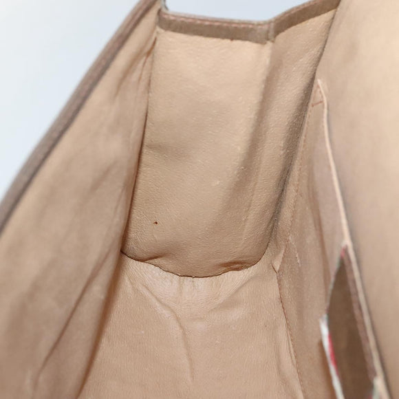 GUCCI GG Supreme Web Sherry Line Clutch Bag PVC Beige Gold 89 01 031 Auth 139970