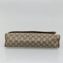 GUCCI GG Supreme Web Sherry Line Clutch Bag PVC Beige Gold 89 01 031 Auth 139970-7
