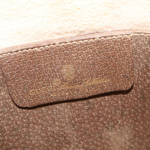 GUCCI GG Supreme Web Sherry Line Bag PVC Beige Gold 904 02 047 Auth 139971