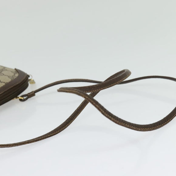 GUCCI GG Supreme Web Sherry Line Bag PVC Beige Gold 904 02 047 Auth 139971