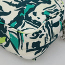 PRADA Chain Shoulder Bag Nylon Green Silver Auth 139976-17