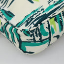 PRADA Chain Shoulder Bag Nylon Green Silver Auth 139976-18