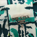 PRADA Chain Shoulder Bag Nylon Green Silver Auth 139976-8