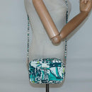 PRADA Chain Shoulder Bag Nylon Green Silver Auth 139976-22