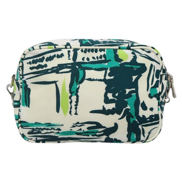 PRADA Chain Shoulder Bag Nylon Green Silver Auth 139976 - 0