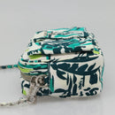 PRADA Chain Shoulder Bag Nylon Green Silver Auth 139976-3