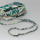 PRADA Chain Shoulder Bag Nylon Green Silver Auth 139976-7