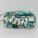 PRADA Chain Shoulder Bag Nylon Green Silver Auth 139976-5