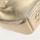CHANEL Chain Shoulder Bag Leather Gold CC Auth 139977SAV-9