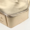 CHANEL Chain Shoulder Bag Leather Gold CC Auth 139977V-12