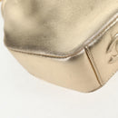 CHANEL Chain Shoulder Bag Leather Gold CC Auth 139977V-13