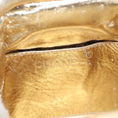 CHANEL Chain Shoulder Bag Leather Gold CC Auth 139977V-17