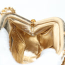 CHANEL Chain Shoulder Bag Leather Gold CC Auth 139977SAV-21