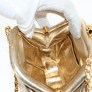 CHANEL Chain Shoulder Bag Leather Gold CC Auth 139977SAV-22