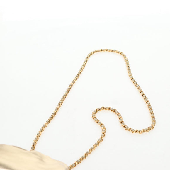 CHANEL Chain Shoulder Bag Leather Gold CC Auth 139977V