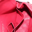 CHANEL Chain Shoulder Bag Caviar Skin Red Silver CC Auth 139978M-28