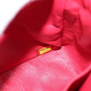 CHANEL Chain Shoulder Bag Caviar Skin Red Silver CC Auth 139978M-11