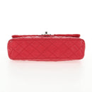 CHANEL Chain Shoulder Bag Caviar Skin Red Silver CC Auth 139978SM-5