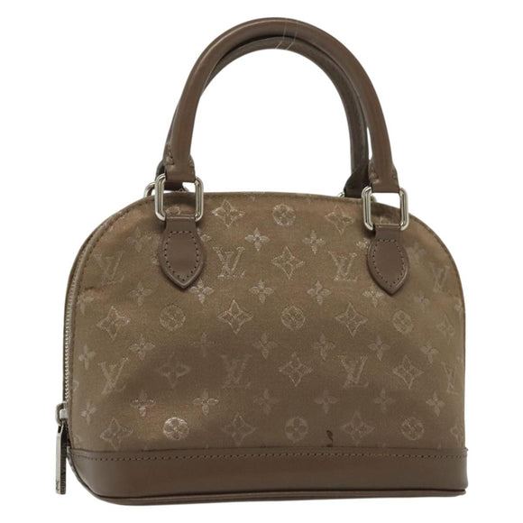 LOUIS VUITTON Monogram satin Little Alma Hand Bag Gray M92147 LV Auth 139983
