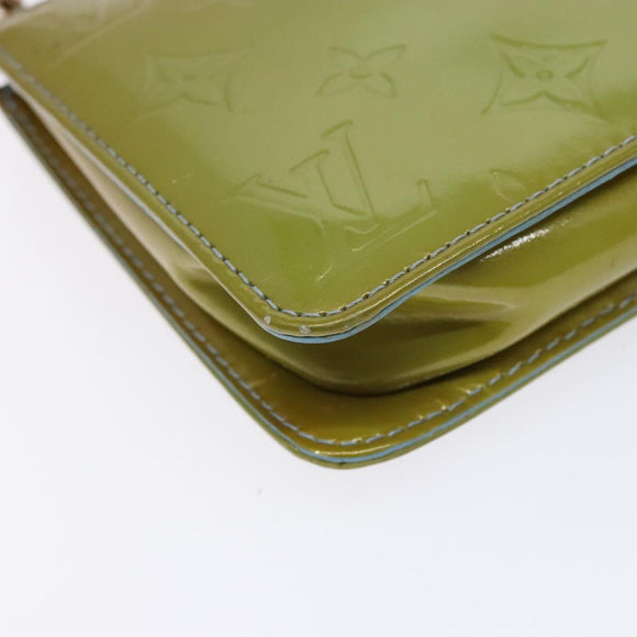 LOUIS VUITTON Monogram Vernis Lexington Pouch Baby Blue M91011 LV Auth 139985