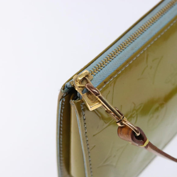 LOUIS VUITTON Monogram Vernis Lexington Pouch Baby Blue M91011 LV Auth 139985