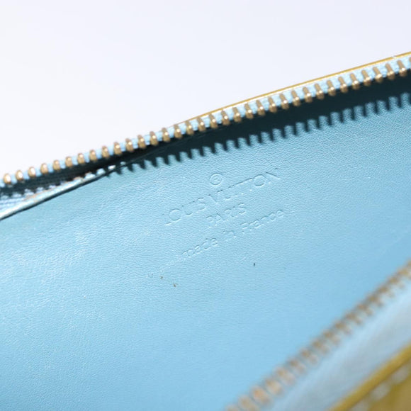 LOUIS VUITTON Monogram Vernis Lexington Pouch Baby Blue M91011 LV Auth 139985