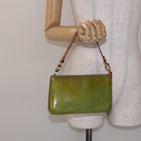 LOUIS VUITTON Monogram Vernis Lexington Pouch Baby Blue M91011 LV Auth 139985