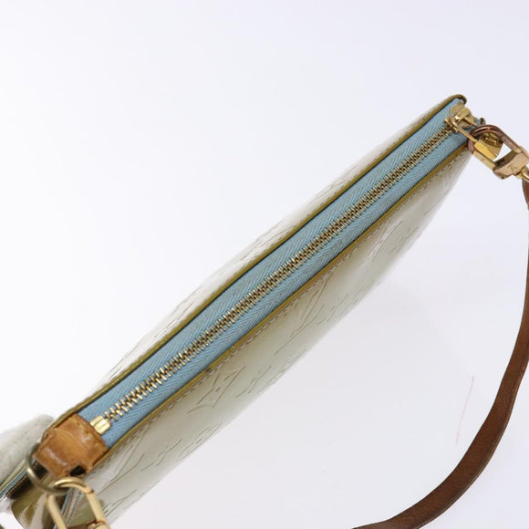 LOUIS VUITTON Monogram Vernis Lexington Pouch Baby Blue M91011 LV Auth 139985