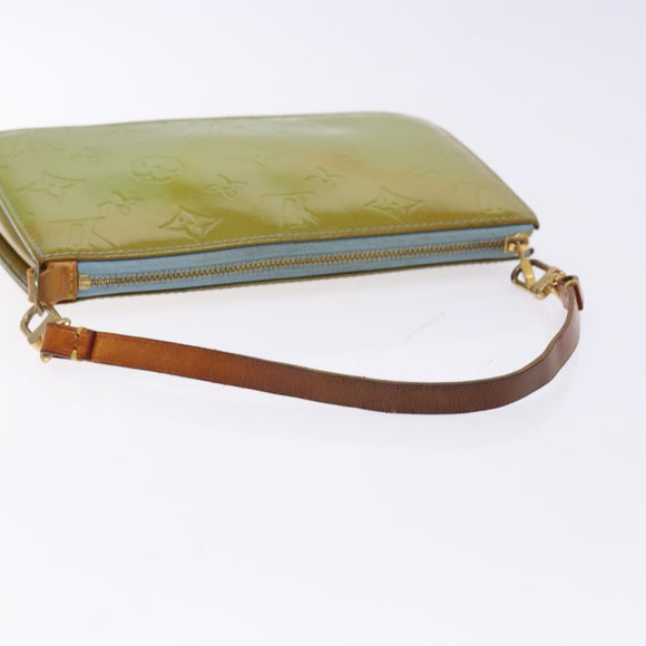 LOUIS VUITTON Monogram Vernis Lexington Pouch Baby Blue M91011 LV Auth 139985