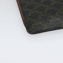 CELINE Triomphe Phone Holder Shoulder Bag PVC Leather Black Auth 139988-10