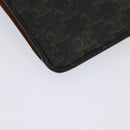 CELINE Triomphe Phone Holder Shoulder Bag PVC Leather Black Auth 139988-12