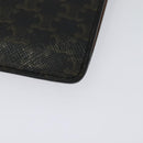 CELINE Triomphe Phone Holder Shoulder Bag PVC Leather Black Auth 139988-13