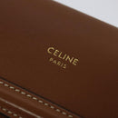 CELINE Triomphe Phone Holder Shoulder Bag PVC Leather Black Auth 139988-14