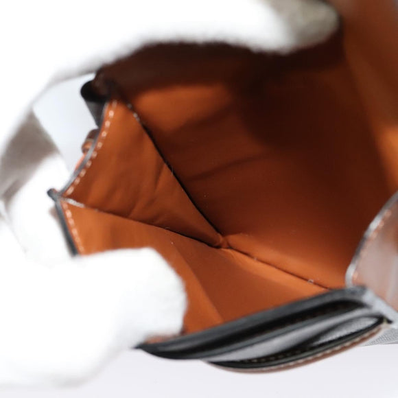 CELINE Triomphe Phone Holder Shoulder Bag PVC Leather Black Auth 139988