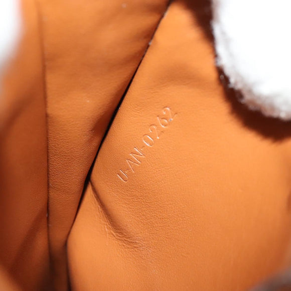 CELINE Triomphe Phone Holder Shoulder Bag PVC Leather Black Auth 139988