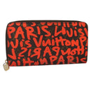 LOUIS VUITTON Monogram Graffiti Zippy Wallet Long Orange M93711 LV Auth 139993V-1