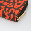 LOUIS VUITTON Monogram Graffiti Zippy Wallet Long Orange M93711 LV Auth 139993V-15