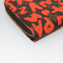 LOUIS VUITTON Monogram Graffiti Zippy Wallet Long Orange M93711 LV Auth 139993V-16