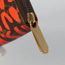 LOUIS VUITTON Monogram Graffiti Zippy Wallet Long Orange M93711 LV Auth 139993V-8